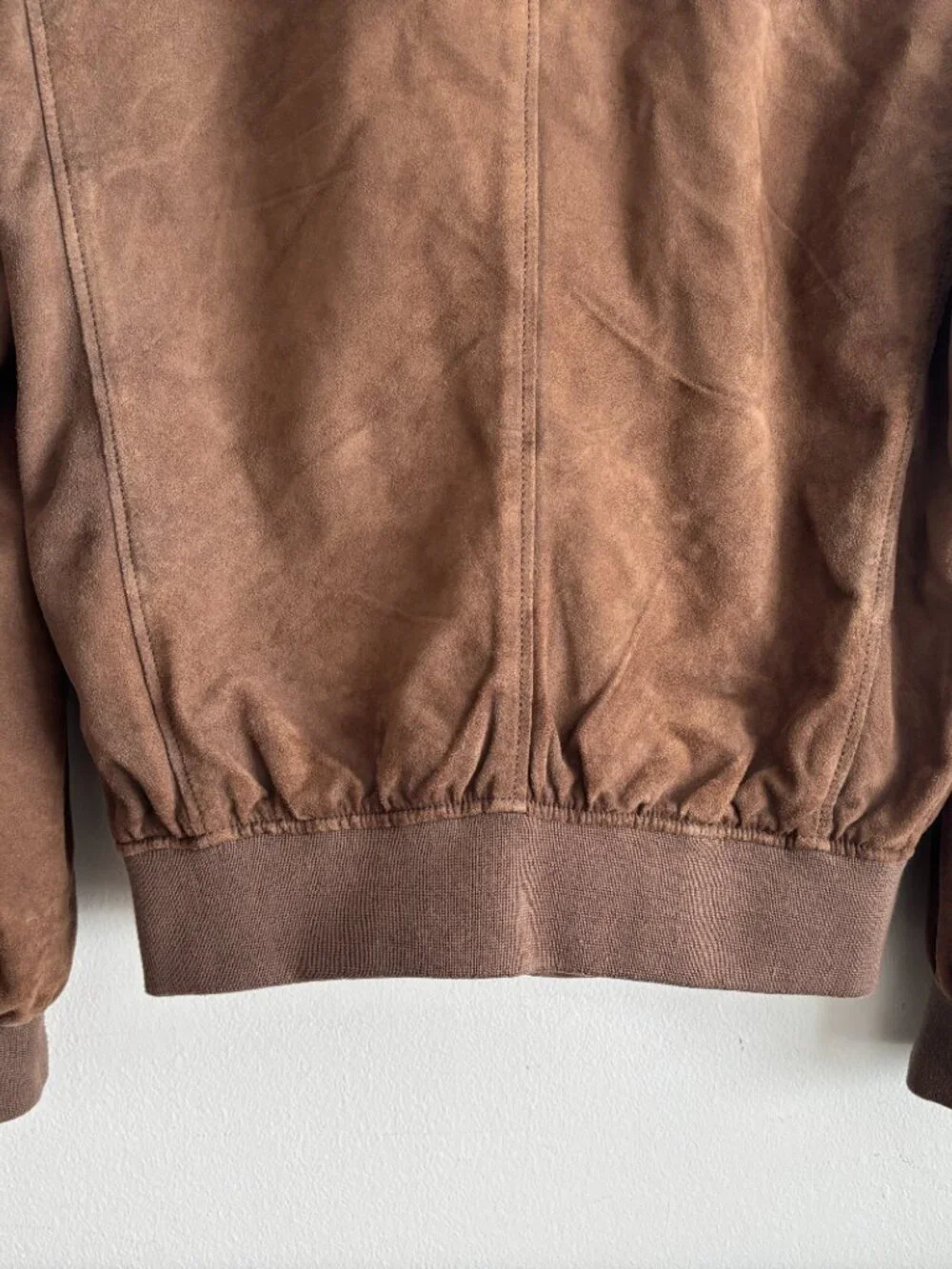 $950 Suitsupply Brown Suede Blouson Valstarino Bomber Jacket - Medium - Picture 11 of 11